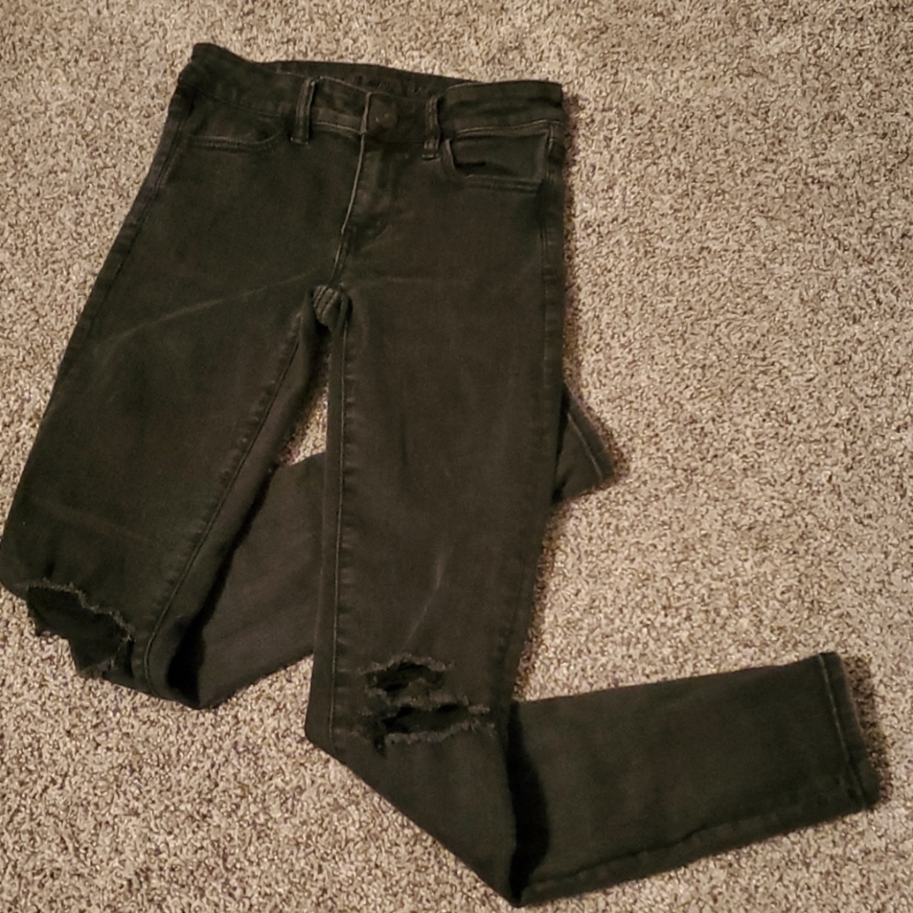American Eagle stretch denim skinny jeans. Size 00.